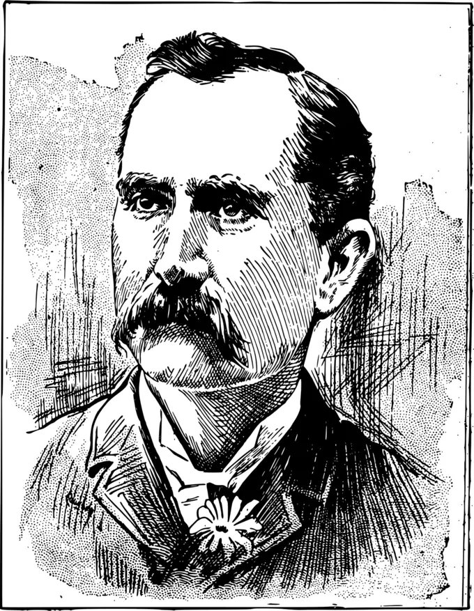 Mustache fan with Flower