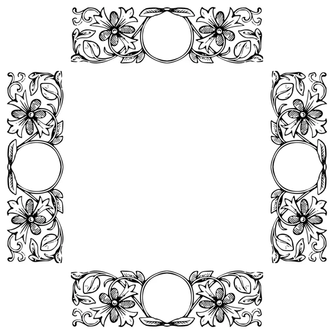 Four decorative dividers