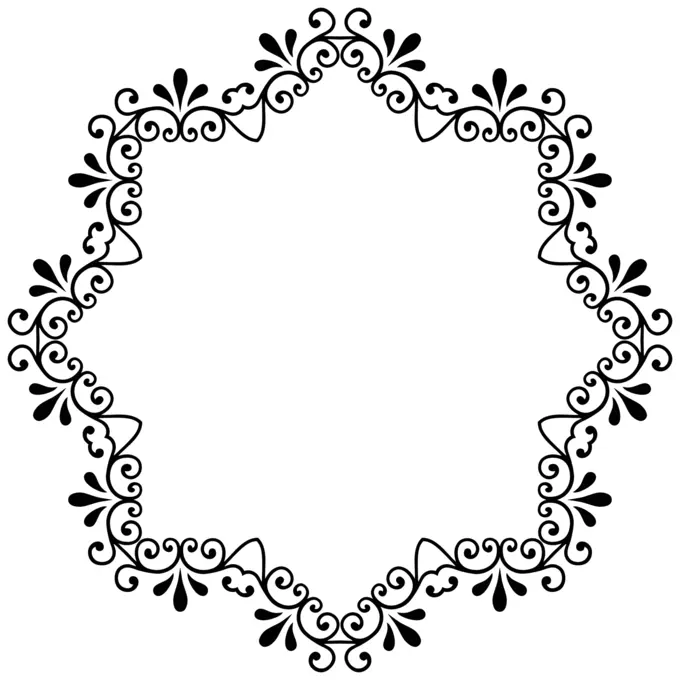 Round decorative vine