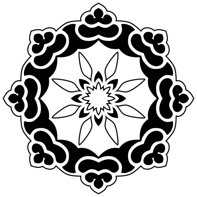 Creative flowery ornament