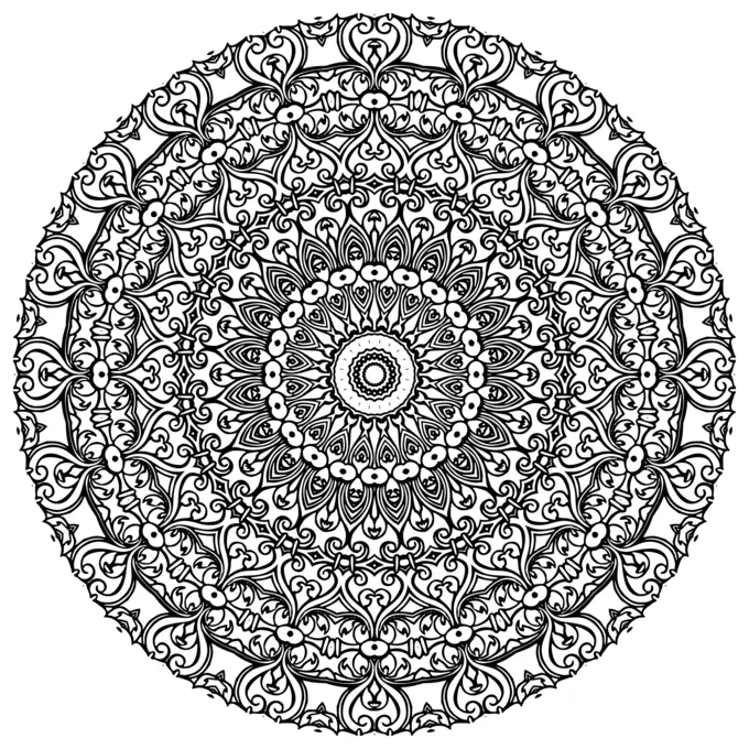 Flower-filled decorative icon