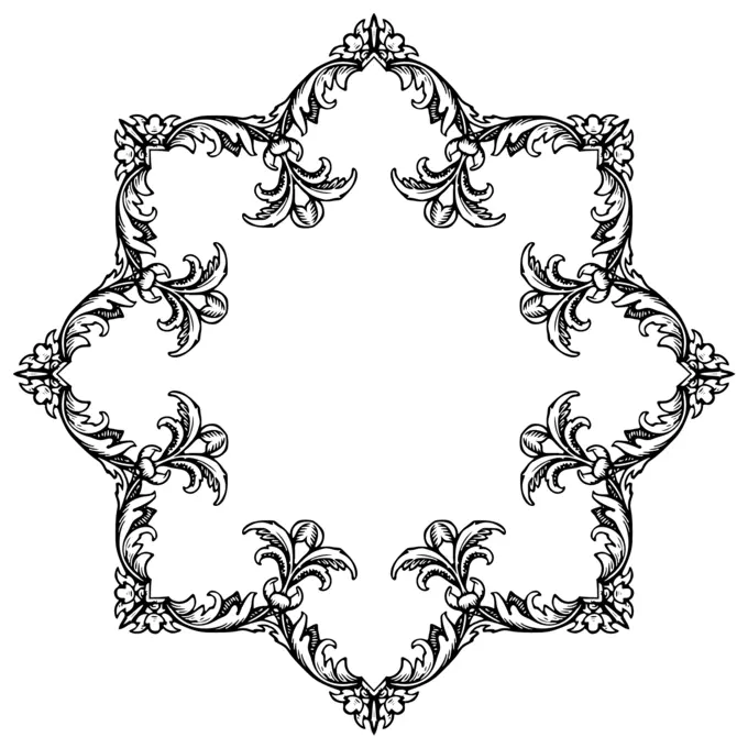 Flowery black and white garnish