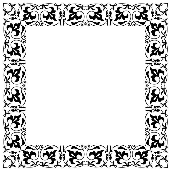 Square flowery frame image