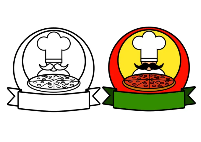 Double pizza logo