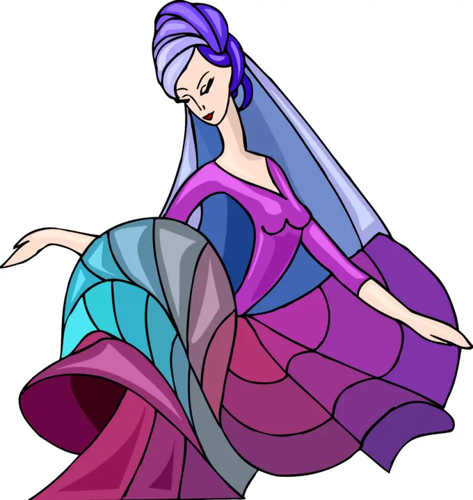 Pretty colorful princess look