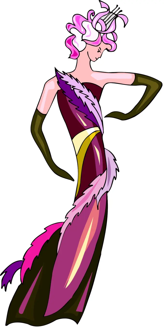 Stylish muse vector image