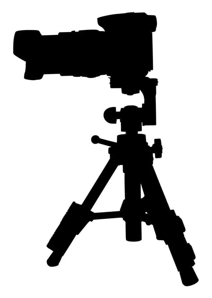 Tripod camera silhouette