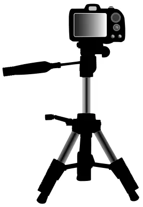 Camera on tripod