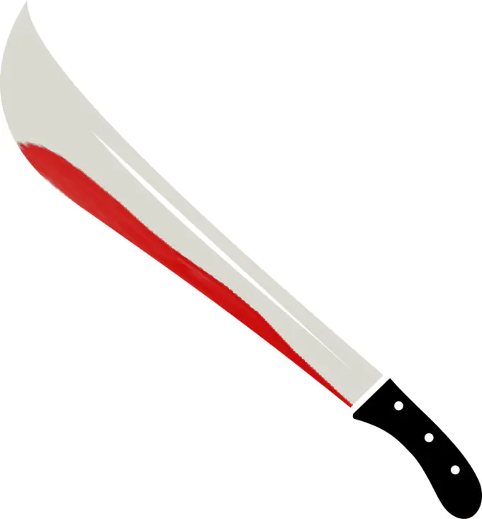 Bloody machete