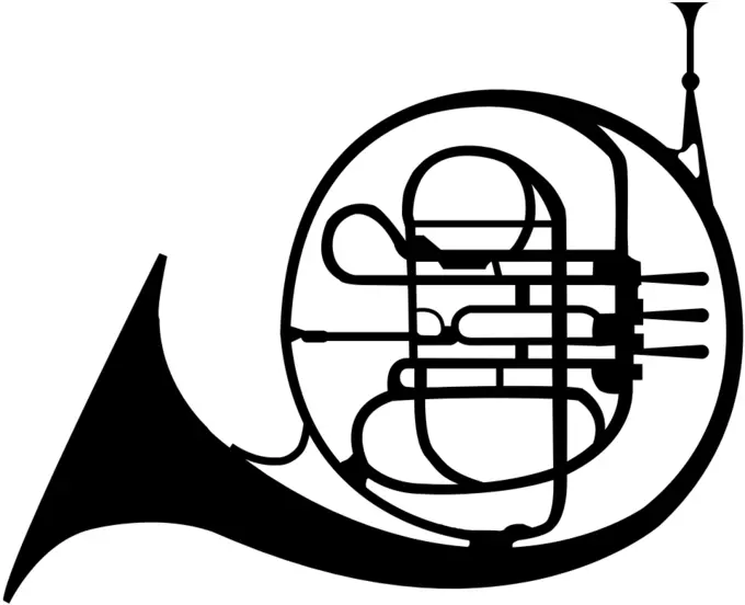 French horn musical instrument