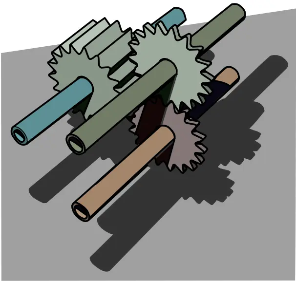 Starter gears with rods