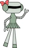 Girl robot vector drawing