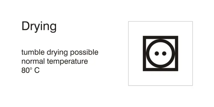 Tumble dry - normal process 80° C
