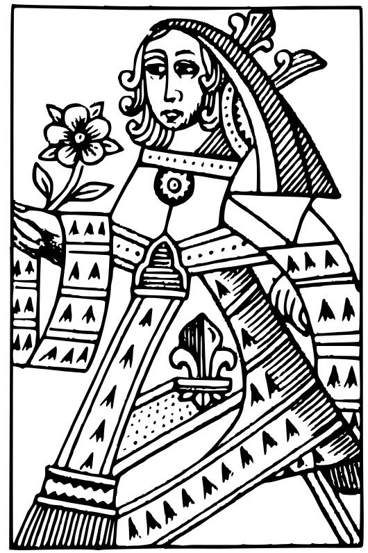 Retro queen drawing