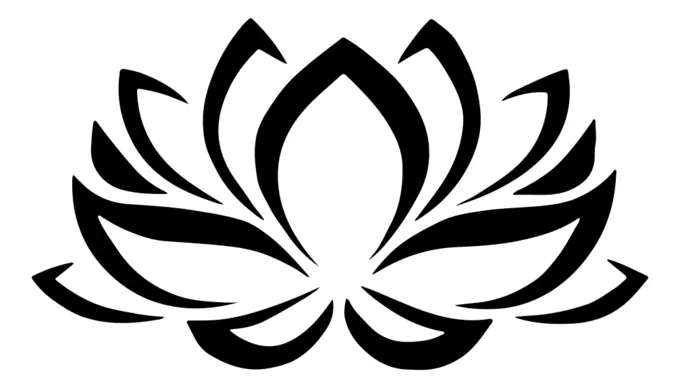 Lotus flower silhouette