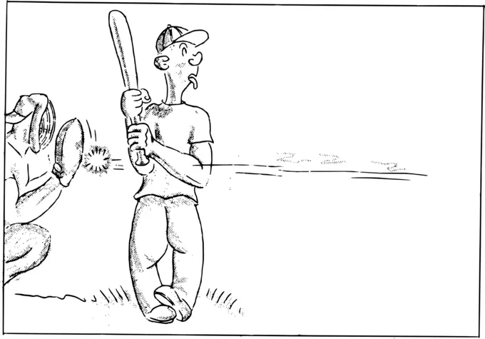 Baseball player caricature