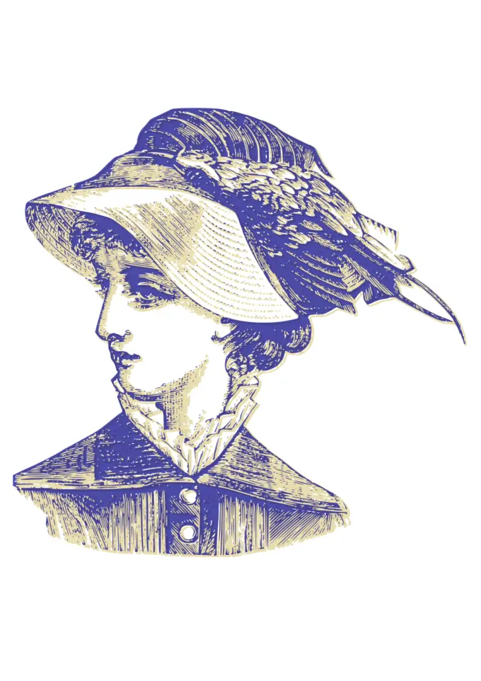 Elegant woman drawing