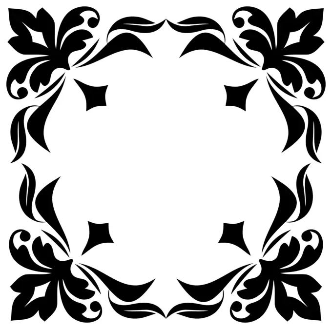 Ornamental square frame