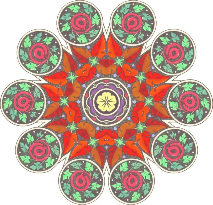 Colorful circular ornament
