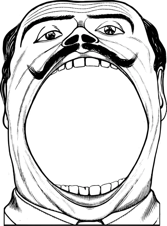 Open mouth frame