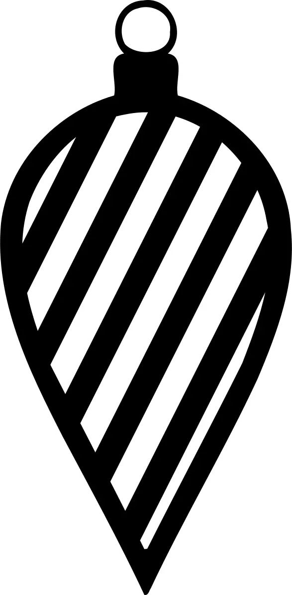 Black and white decorative bauble