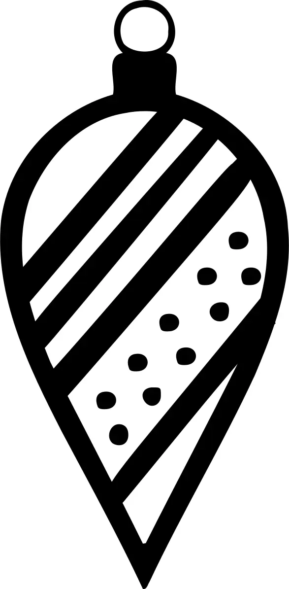 Dotty and stripy tree bauble