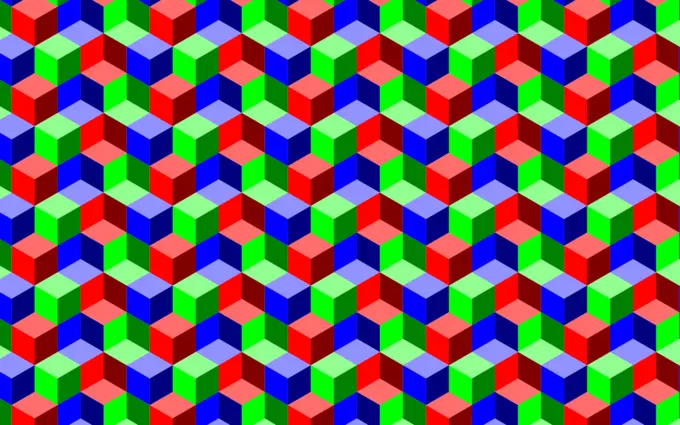 Colorful cube pattern