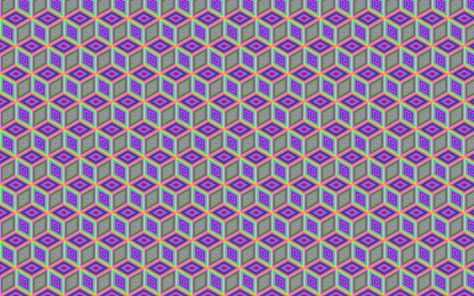 Colorful cubes pattern