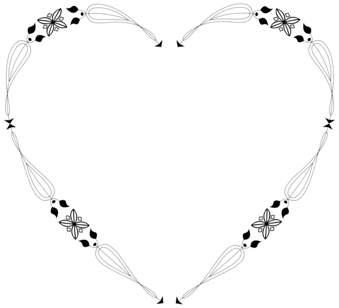 Decorative Flourish Heart