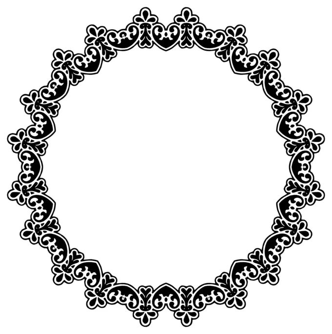 Decorative round frame