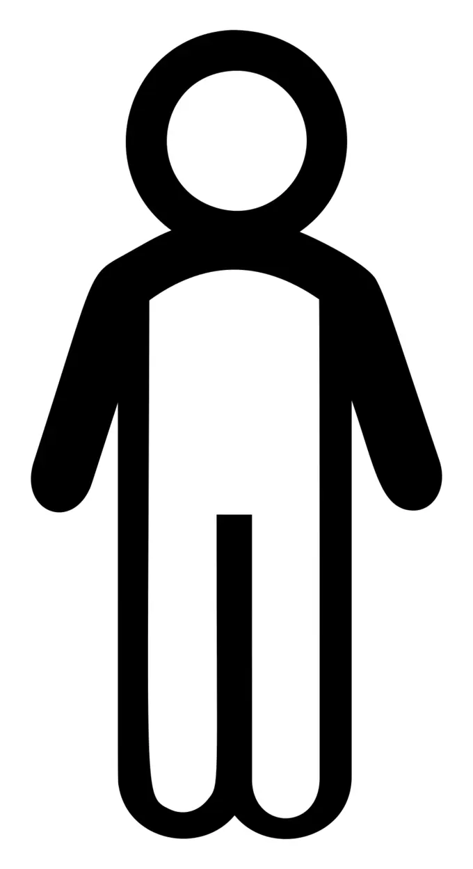 Male Stick Figure Line Art