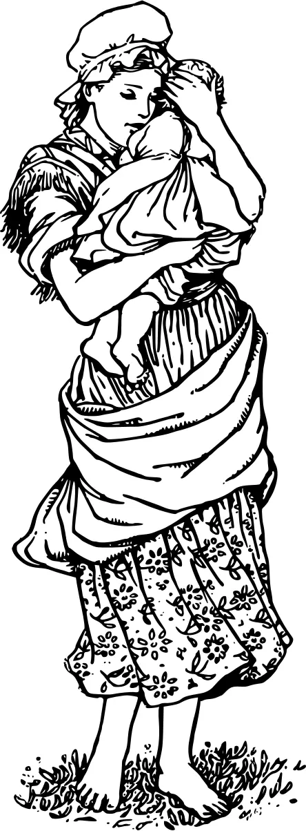 Vintage mother and child