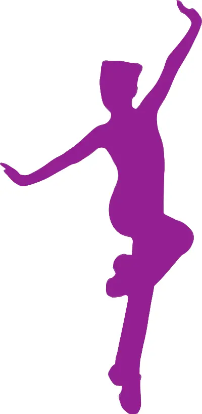 Jumping purple girl