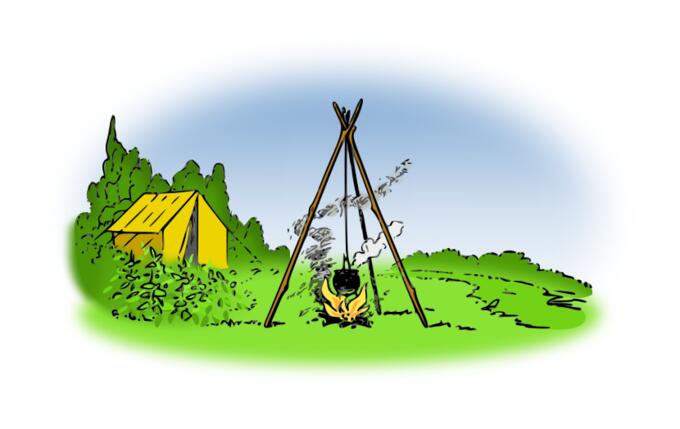 Camping in nature