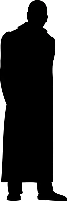 Man in coat silhouette