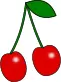 Red cherry pair