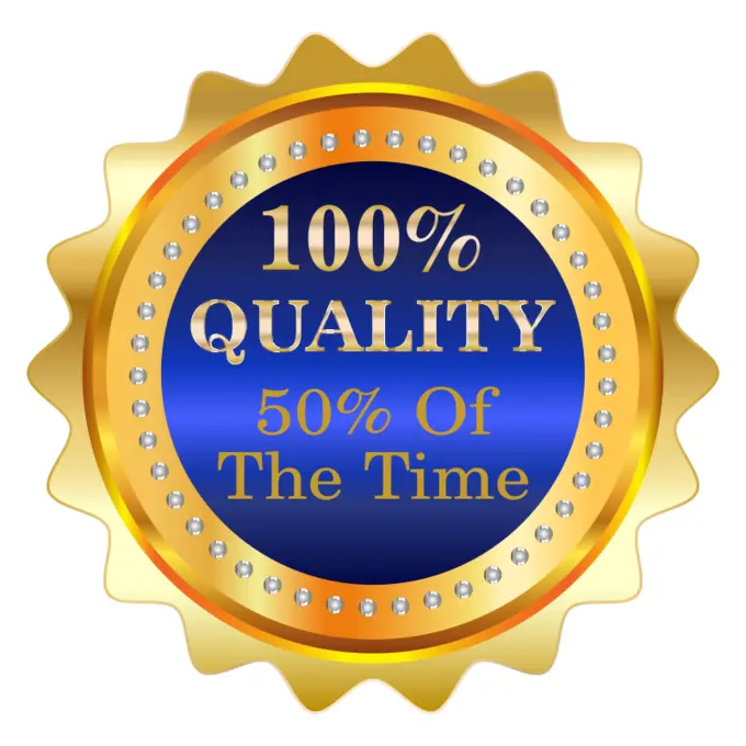 Fifty percent quality