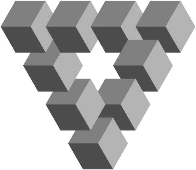 Geometrical triangle icon