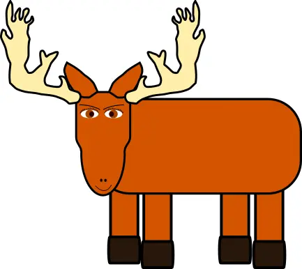 Cartoon image of a moose
