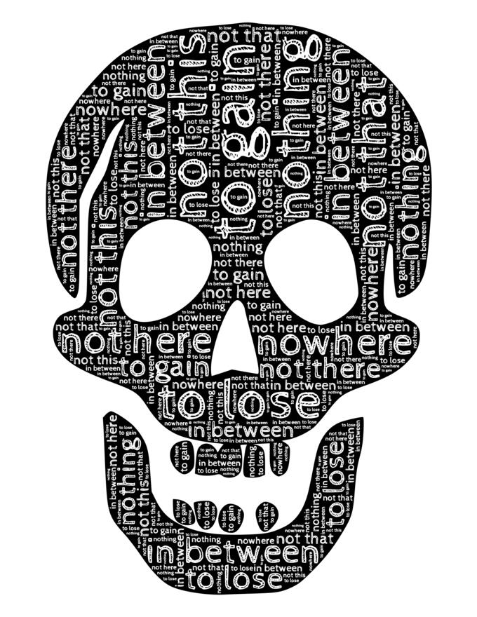 Skull typography