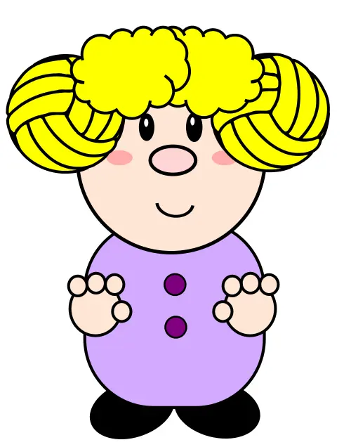 Blond cartoon girl