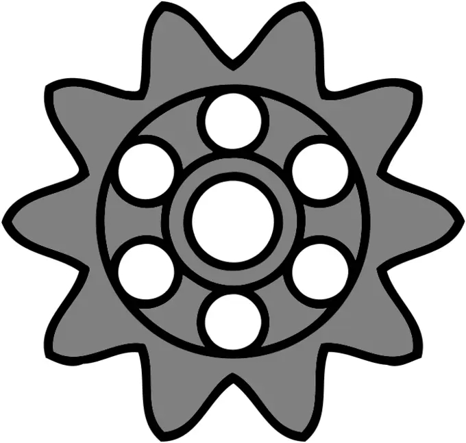 10-tooth cogwheel
