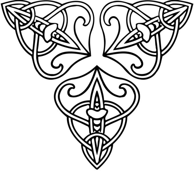 Rotational decorative triangle