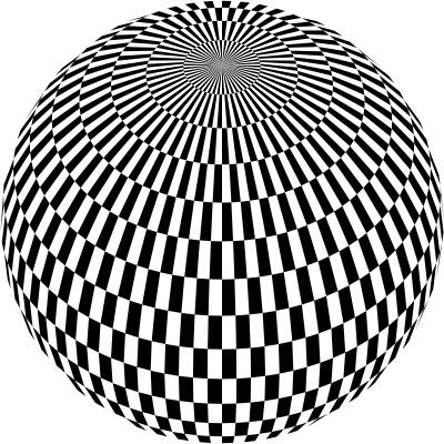 Checker board sphere