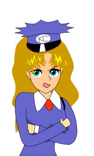 Annoyed policewoman