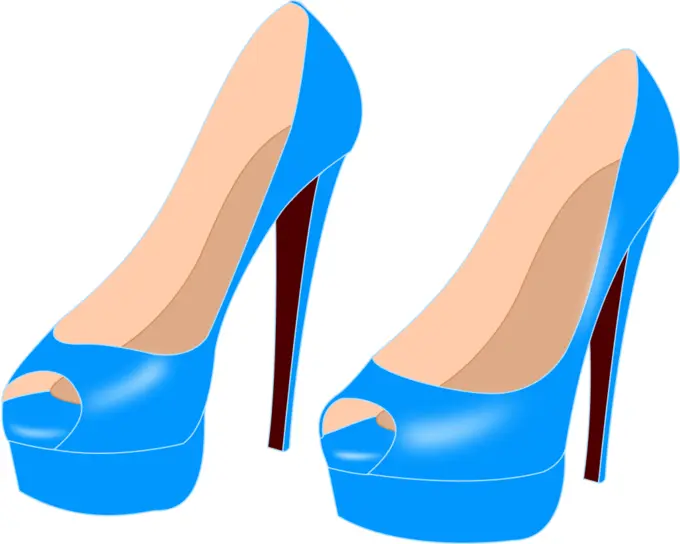 Light blue high heels