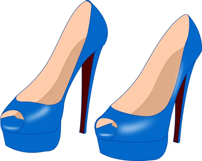 Blue stilettos