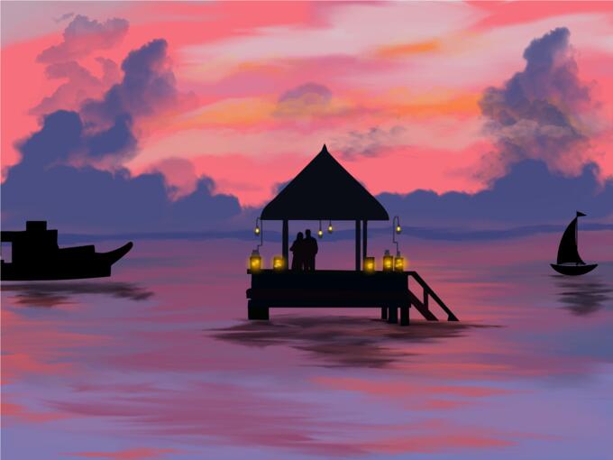 Romantic scene