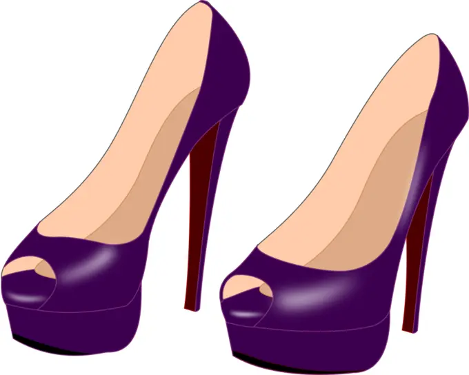 Purple high heels