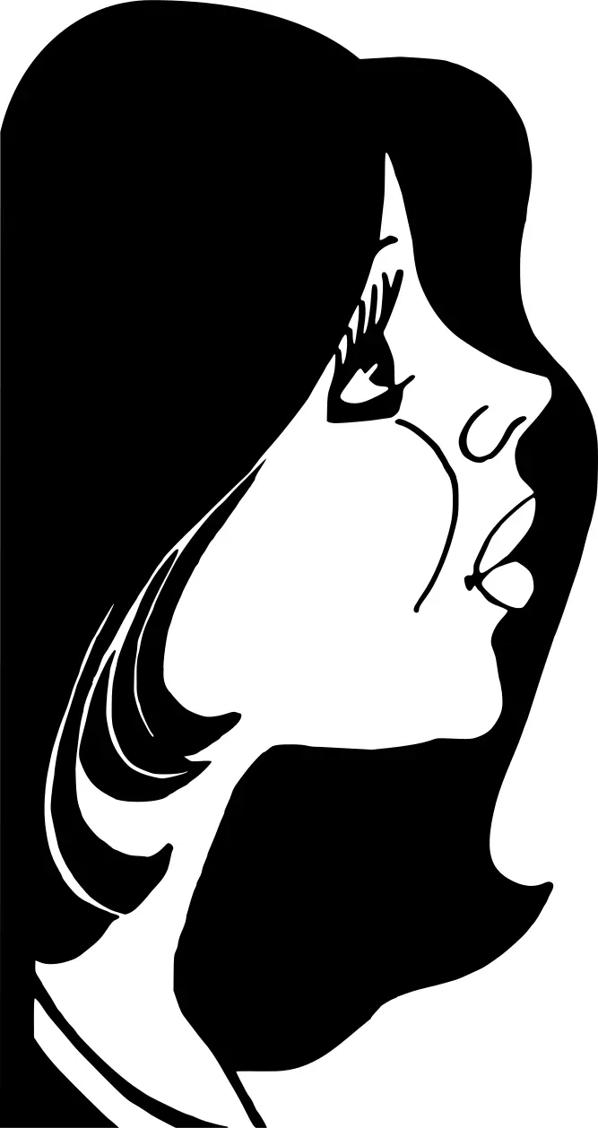 Woman with black hair